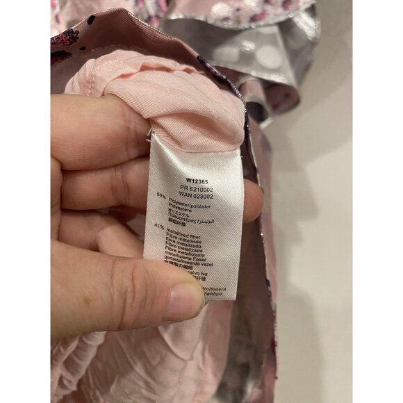 The Marc Jacobs Dress Girls 5 Metallic Poodle Pattern Ruffle Sleeve Party Specia - Picture 4 of 5